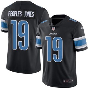 lions #19 donovan peoples-jones black men's stitched nfl limited rush cheap jersey