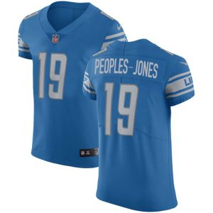 lions #19 donovan peoples-jones blue team color men's stitched nfl vapor untouchable elite wholesale jersey