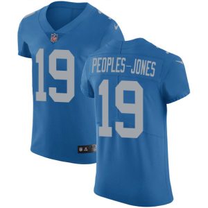 lions #19 donovan peoples-jones blue throwback men's stitched nfl vapor untouchable elite wholesale jersey