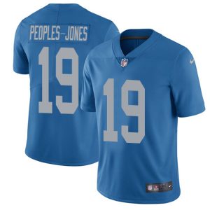 Lions #19 Donovan Peoples-Jones Blue Throwback Men's Stitched NFL Vapor Untouchable Limited Jersey