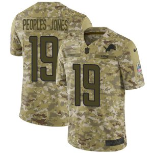 lions #19 donovan peoples-jones camo men's stitched nfl limited 2018 salute to service limited jersey