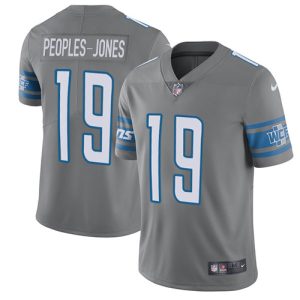 wholesale Lions #19 Donovan Peoples-Jones Gray Men's Stitched NFL Limited Rush Jersey