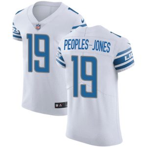 Lions #19 Donovan Peoples-Jones White Men's Stitched NFL New Elite Jersey