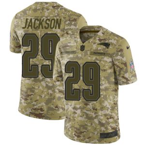 patriots #29 j.c. jackson camo youth stitched nfl limited 2018 salute to service wholesale jersey