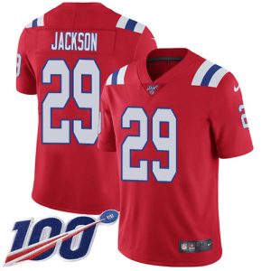 patriots #29 j.c. jackson red alternate youth stitched nfl 100th season vapor limited cheap jersey