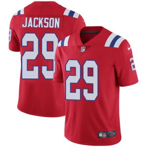 patriots #29 j.c. jackson red alternate youth stitched nfl vapor untouchable limited custom jersey