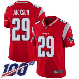 patriots #29 j.c. jackson red men's stitched nfl limited inverted legend 100th season cheap jersey