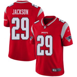 cheap Patriots #29 J.C. Jackson Red Men's Stitched NFL Limited Inverted Legend Jersey