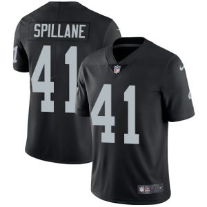 customized Raiders #41 Robert Spillane Black Team Color Youth Stitched NFL Vapor Untouchable Limited Jersey