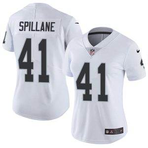 replica Raiders #41 Robert Spillane White Women's Stitched NFL Vapor Untouchable Limited Jersey