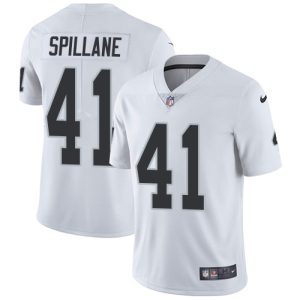 raiders #41 robert spillane white youth stitched nfl vapor untouchable limited limited jersey