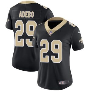 Saints #29 Paulson Adebo Black Team Color Women's Stitched NFL Vapor Untouchable Limited Jersey