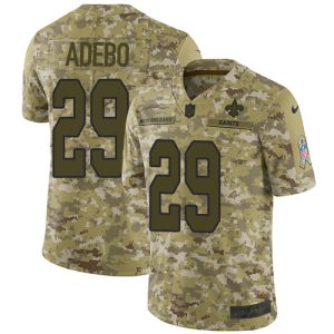 Saints #29 Paulson Adebo Camo Men's Stitched NFL Limited 2018 Salute To Service Jersey