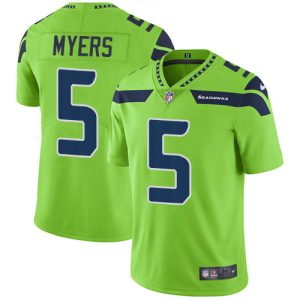 cheap Seahawks #5 Jason Myers Green Men's Stitched NFL Limited Rush Jersey