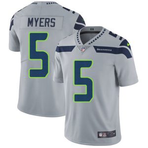 replica Seahawks #5 Jason Myers Grey Alternate Men's Stitched NFL Vapor Untouchable Limited Jersey