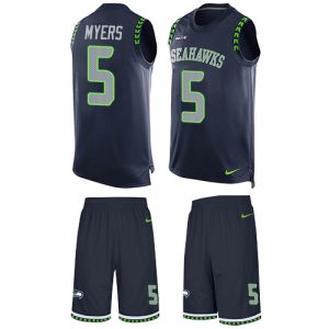 elite Seahawks #5 Jason Myers Steel Blue Team Color Men's Stitched NFL Limited Tank Top Suit Jersey