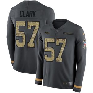 seahawks #57 frank clark anthracite salute to service youth stitched nfl limited therma long sleeve cheap jersey