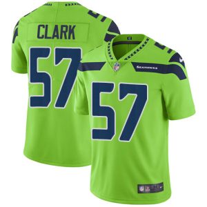 wholesale Seahawks #57 Frank Clark Green Men's Stitched NFL Limited Rush Jersey