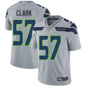 seahawks #57 frank clark grey alternate men's stitched nfl vapor untouchable limited wholesale jersey