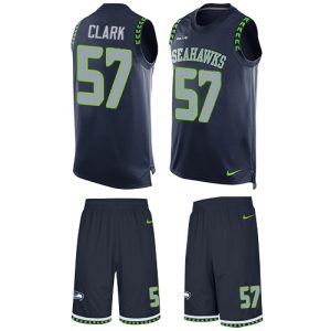 seahawks #57 frank clark steel blue team color men's stitched nfl limited tank top suit cheap jersey