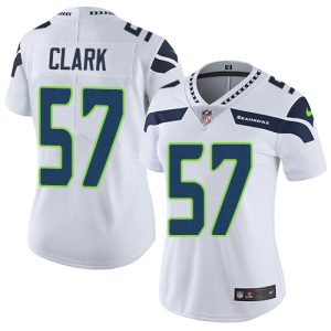 cheap Seahawks #57 Frank Clark White Women's Stitched NFL Vapor Untouchable Limited Jersey