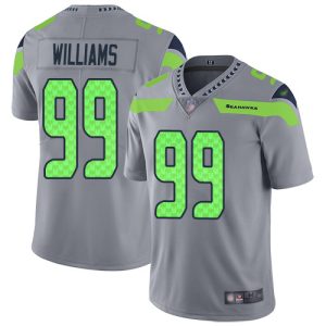 Seahawks #99 Leonard Williams Gray Men's Stitched NFL Limited Inverted Legend Jersey