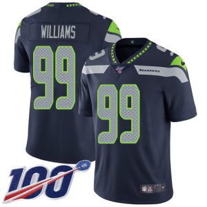 elite Seahawks #99 Leonard Williams Steel Blue Team Color Men's Stitched NFL 100th Season Vapor Untouchable Limited Jersey