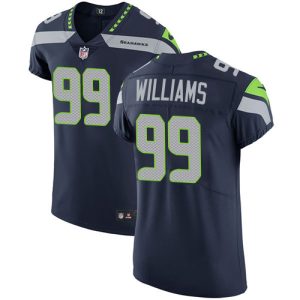 authentic Seahawks #99 Leonard Williams Steel Blue Team Color Men's Stitched NFL Vapor Untouchable Elite Jersey