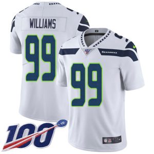 Seahawks #99 Leonard Williams White Men's Stitched NFL 100th Season Vapor Untouchable Limited Jersey