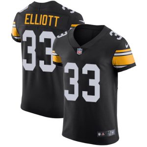 customized Steelers #33 Jalen Elliott Black Alternate Men's Stitched NFL New Elite Jersey