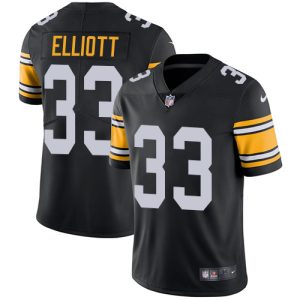 personalized Steelers #33 Jalen Elliott Black Alternate Men's Stitched NFL Vapor Untouchable Limited Jersey