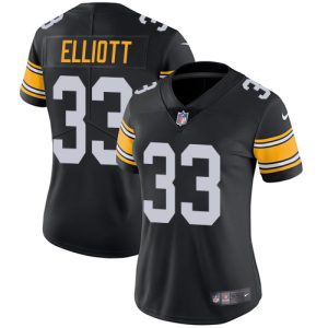 wholesale Steelers #33 Jalen Elliott Black Alternate Women's Stitched NFL Vapor Untouchable Limited Jersey