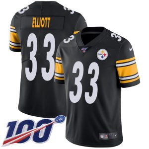 wholesale Steelers #33 Jalen Elliott Black Team Color Men's Stitched NFL 100th Season Vapor Limited Jersey