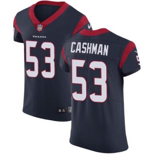 texans #53 blake cashman navy blue team color men's stitched nfl vapor untouchable elite customized jersey