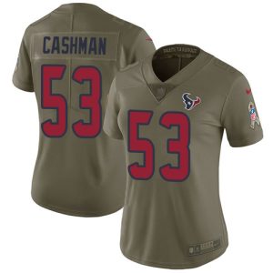 texans #53 blake cashman olive women's stitched nfl limited 2017 salute to service cheap jersey