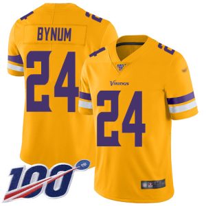 vikings #24 camryn bynum gold men's stitched nfl limited inverted legend 100th season wholesale jersey