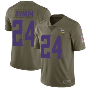 vikings #24 camryn bynum olive youth stitched nfl limited 2017 salute to service cheap jersey