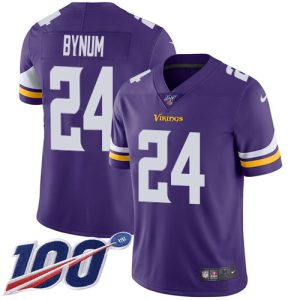 Vikings #24 Camryn Bynum Purple Team Color Youth Stitched NFL 100th Season Vapor Limited Jersey