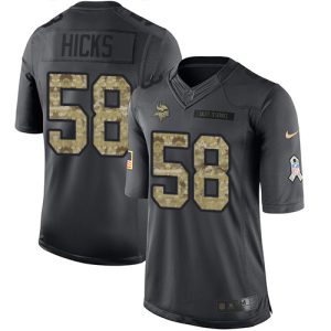 vikings #58 jordan addison black youth stitched nfl limited 2016 salute to service cheap jersey