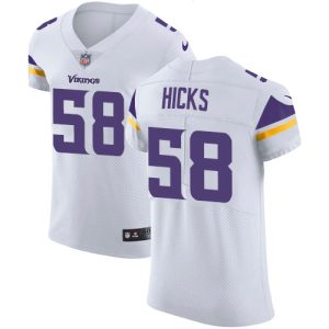 customized Vikings #58 Jordan Hicks White Men's Stitched NFL New Elite Jersey