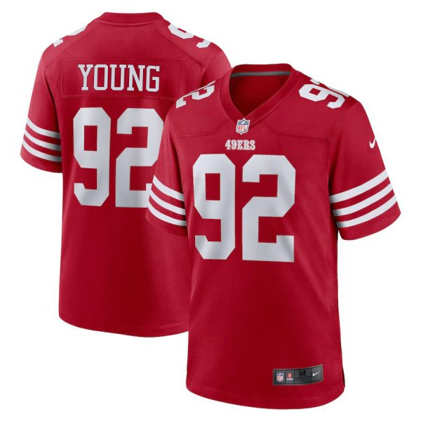 San Francisco 49ers #92 Chase Young Men's 2022 Player Game Jersey - Scarlet