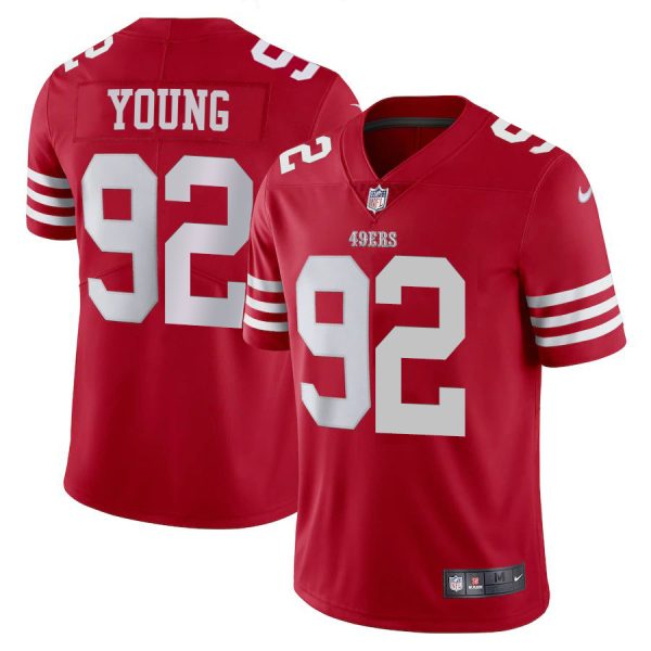 wholesale San Francisco 49ers #92 Chase Young Scarlet Men's 2022-23 Limited Stitched NFL Vapor Untouchable Jersey