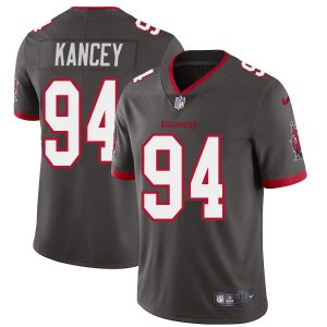 tampa bay buccaneers #94 calijah kancey youth pewter alternate vapor limited wholesale jersey