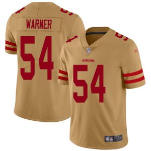 49ers #54 Fred Warner Gold Youth Stitched NFL Limited Inverted Legend Jersey