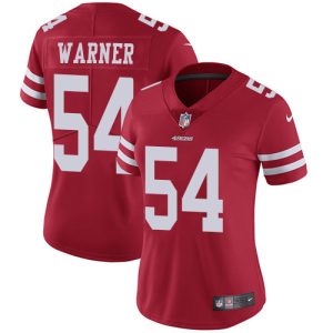 49ers #54 fred warner red team color women's stitched nfl vapor untouchable limited limited jersey