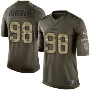 49ers #98 javon hargrave green youth stitched nfl limited 2015 salute to service customized jersey