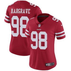 cheap 49ers #98 Javon Hargrave Red Team Color Women's Stitched NFL Vapor Untouchable Limited Jersey