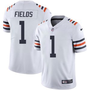 wholesale Bears #1 Justin Fields White Youth 2019 Alternate Classic Stitched NFL Vapor Untouchable Limited Jersey