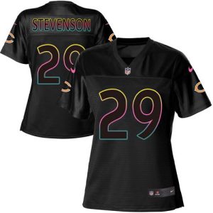 Bears #29 Tyrique Stevenson Black Women's NFL Fashion Game Jersey