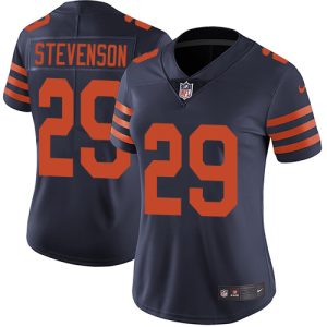 bears #29 tyrique stevenson navy blue alternate women's stitched nfl vapor untouchable limited authentic jersey